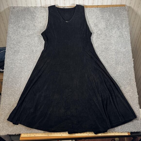 Vintage 90s Ellen Ashley Velvet Dress XL Dark Romantic Goth Vamp Witchy Morticia - Picture 1 of 9